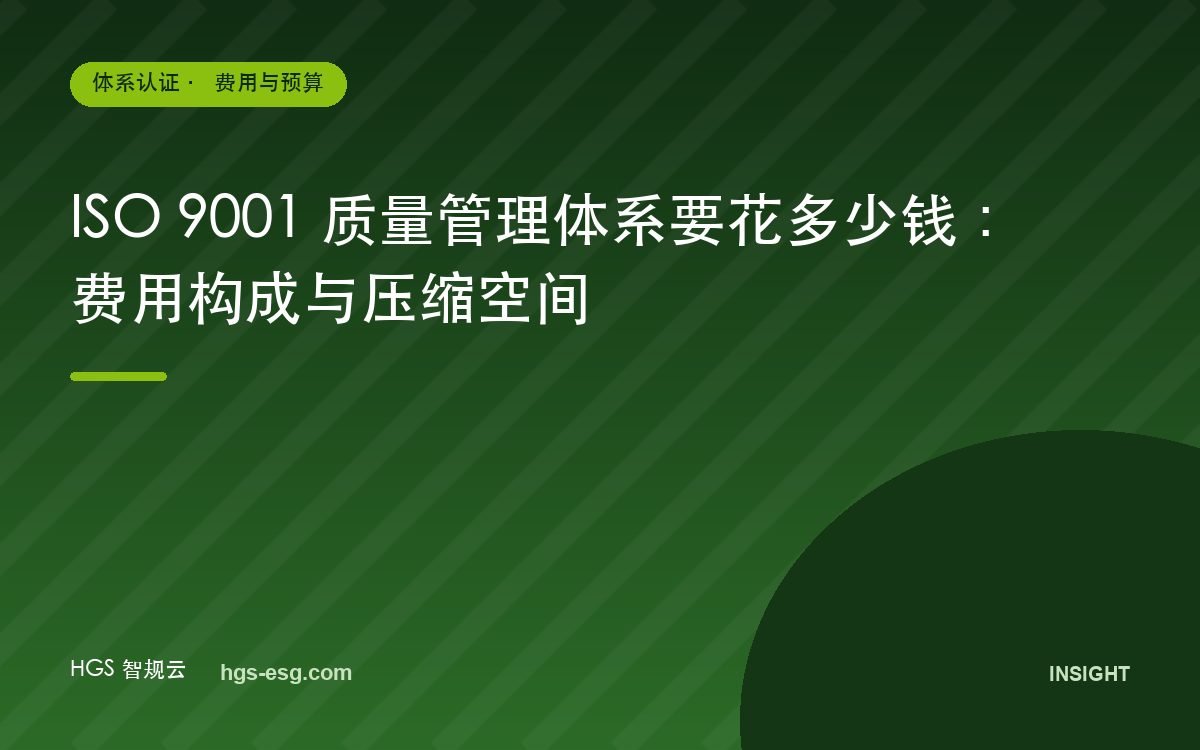 ISO 9001 质量管理体系要花多少钱：费用构成与压缩空间