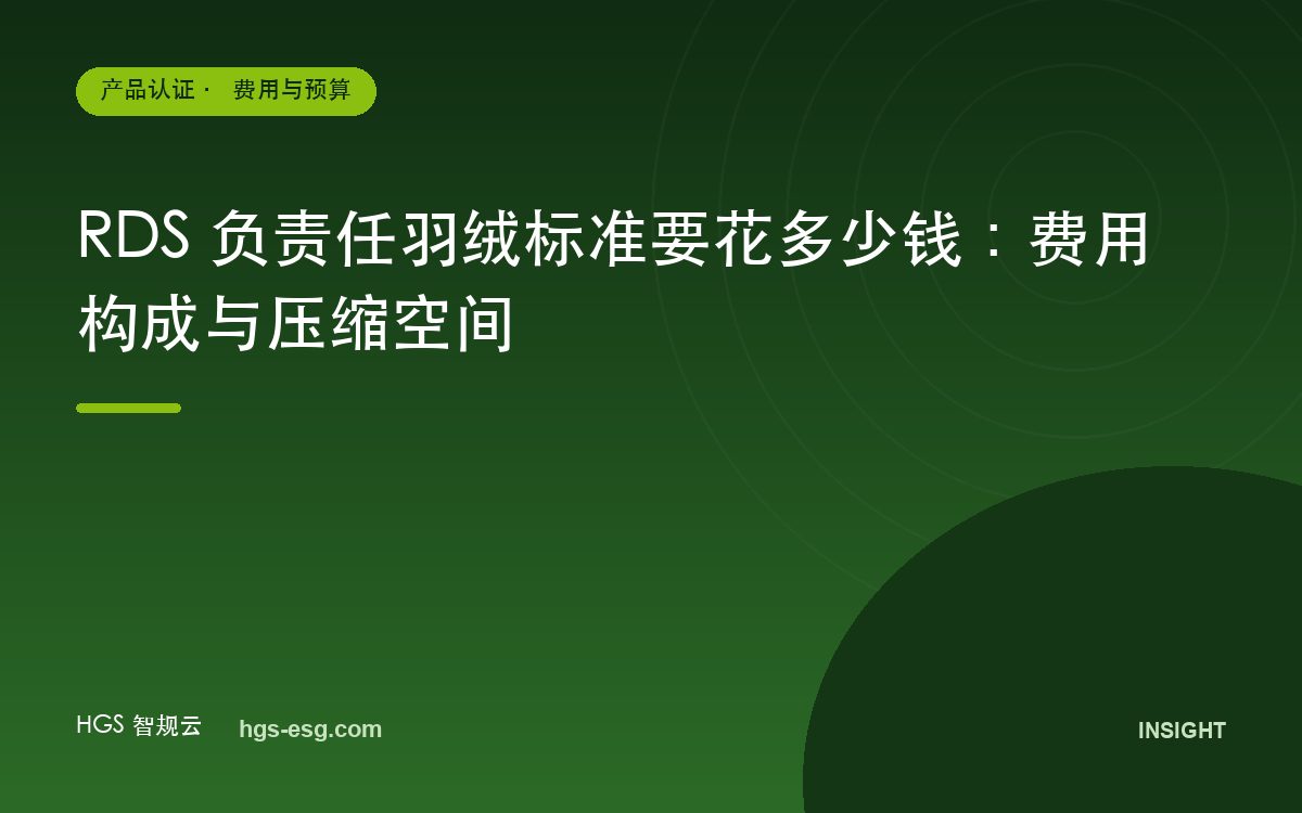 RDS 负责任羽绒标准要花多少钱:费用构成与压缩空间