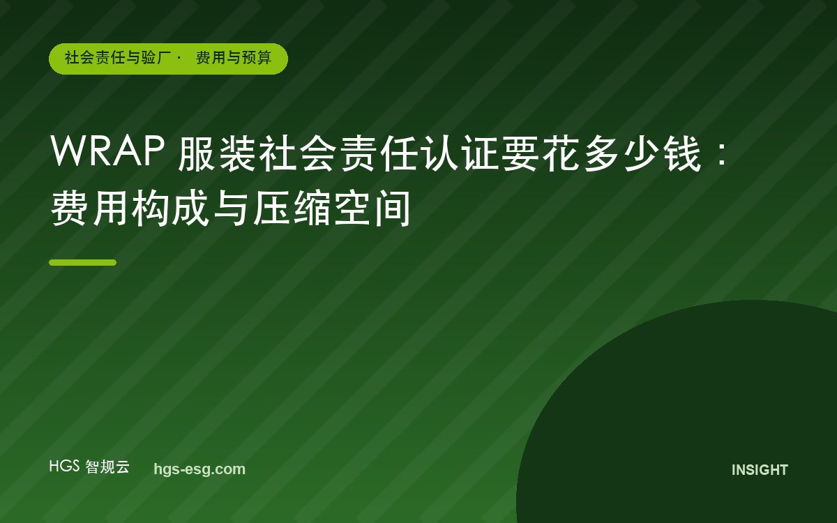 WRAP 服装社会责任认证要花多少钱：费用构成与压缩空间